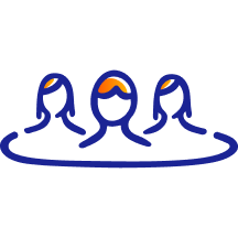 Audience optimization targeting and segmentation icon.