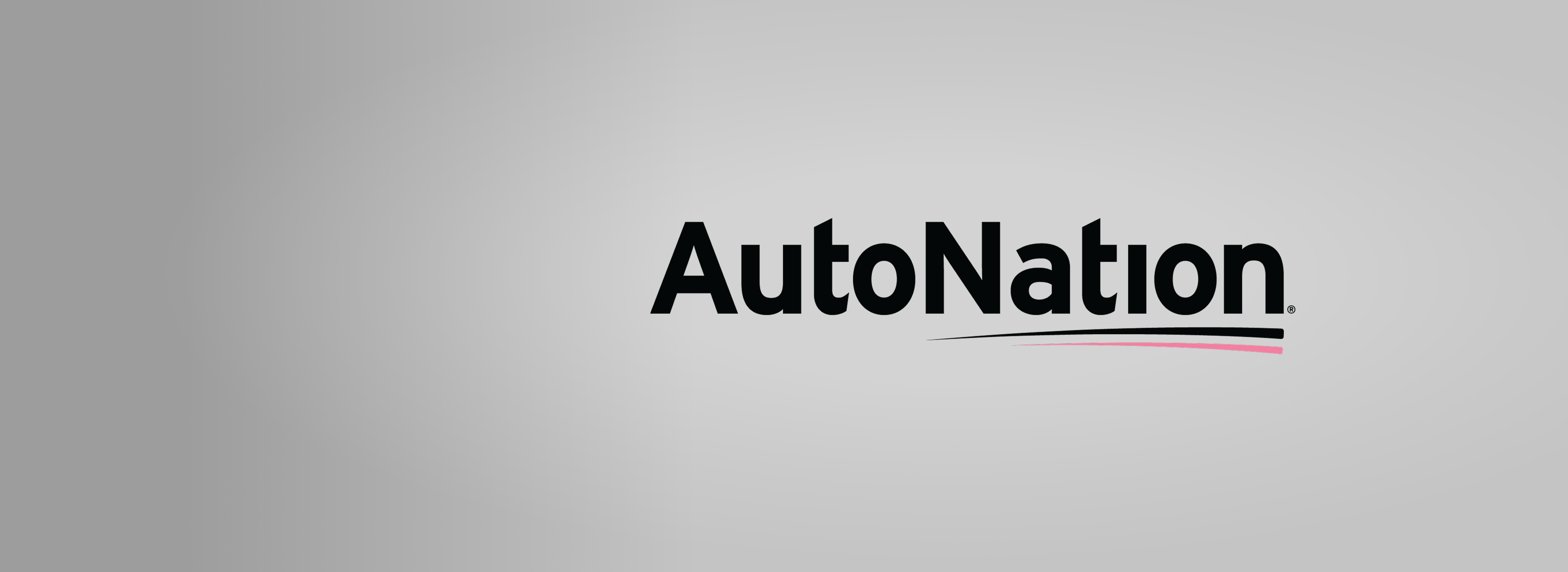 AutoNation logo on a gray gradient background.