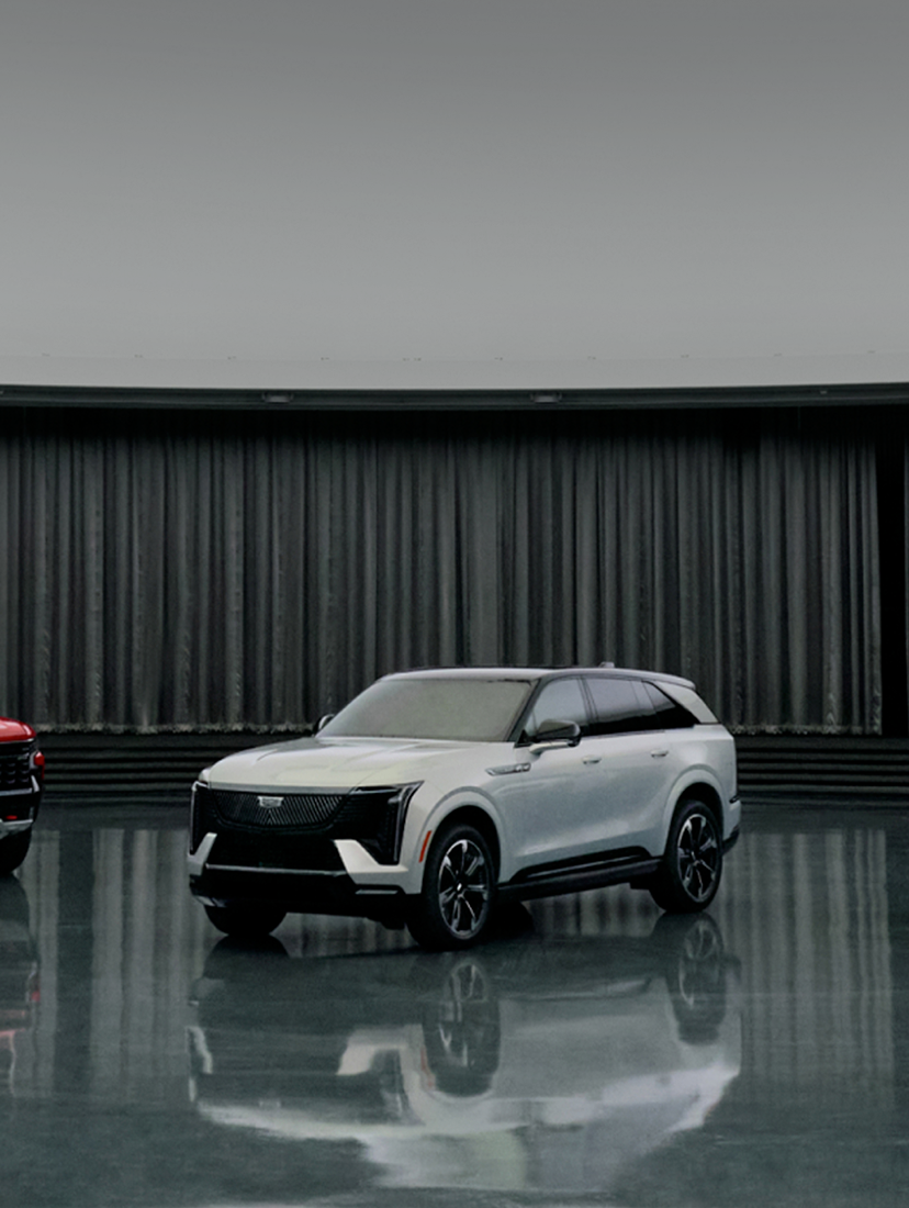GM SUVs, showcased in a sleek indoor studio.